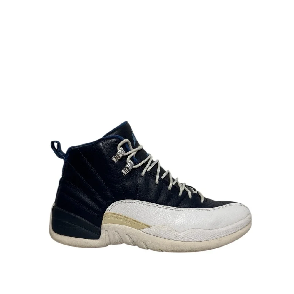 Air Jordan‎ 12 Retro Obsidian White University Blue 130690-410 Mens Sneakers 9